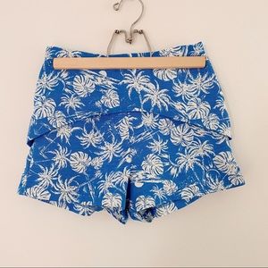 TopShop Shorts With Tropical Pattern